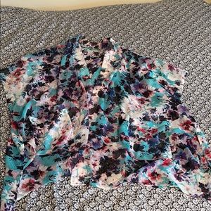 Floral flowy kimono with pocket